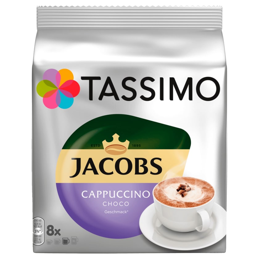 Tassimo Kaffeekapseln Jacobs Cappuccino Choco 208g, 8 Kapseln